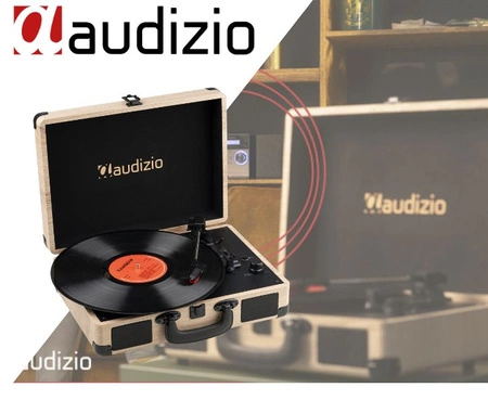 Gramofon w walizce z BT In/Out RP116LW Audizio jasne drewno