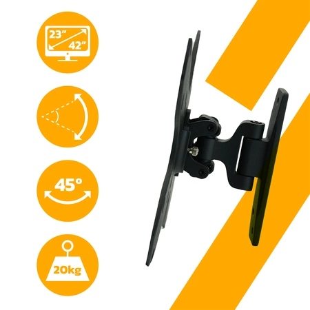 Obrotowy uchwyt do montażu na ścianie LCD od 23 "-45" / 58 cm do 107 cm