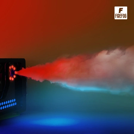Zestaw: Wytwornica dymu pionowego i poziomego ARES 3000LED Firefog+ płyn 5l
