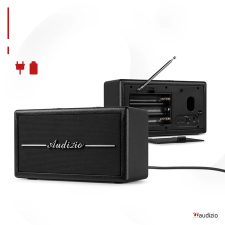 Radio retro DAB FM BT Tune60 Audizio czarne