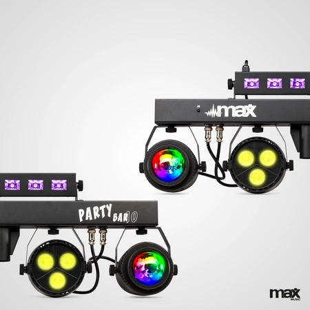 Zestaw oświetleniowy PAR UV STROBE JELLY MOON MAX PARTYBAR10