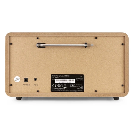 Przenośne radio stereo z budzikiem Audizio Corno DAB+ FM BT szary