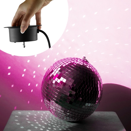 Kula lustrzana 20cm z napędem