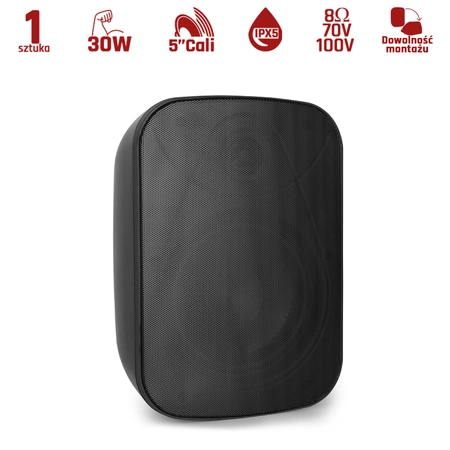 Głośnik 1szt BD50TB wewnętrzny / zewnętrzny do montażu na ścianie 5" 30W IP65/100V Bl