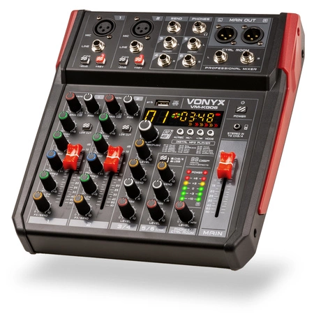 Mikser muzyczny 6-kanałowy VM-KG06 BT/DSP/USB Vonyx