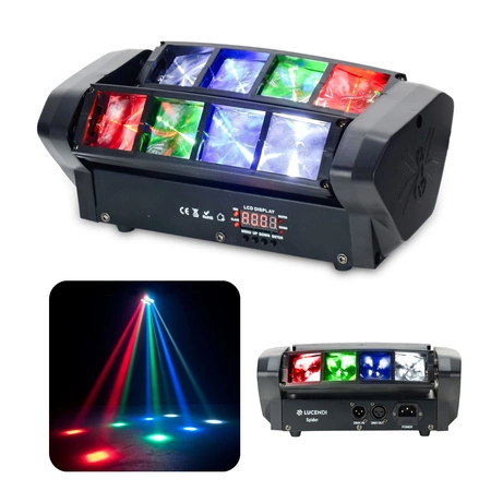 Efekt świetlny ruchomy LED RGBW Spider Lucendi