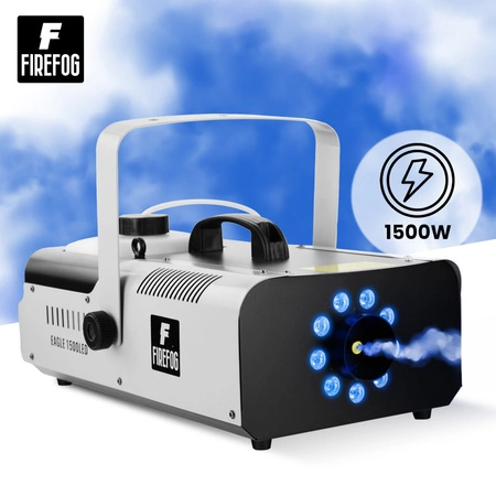Zestaw: Wytwornica dymu z LED RGB 1500W Eagle 1500LED dwa piloty/ Firefog + płyn 5L