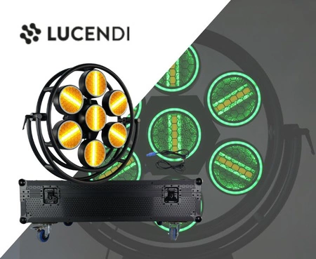 Zestaw: Reflektor retro R7 LED RGB COB + case transportowe