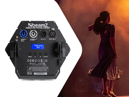 Zestaw: 7x reflektor blinder LED lampa retro DJ RB90 Beamz