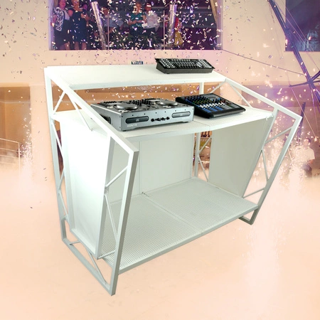 Stół stanowisko DJ składane białe + torba