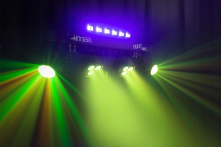 Zestaw oświetleniowy PAR UV STROBE JELLY MOON MAX PARTYBAR10