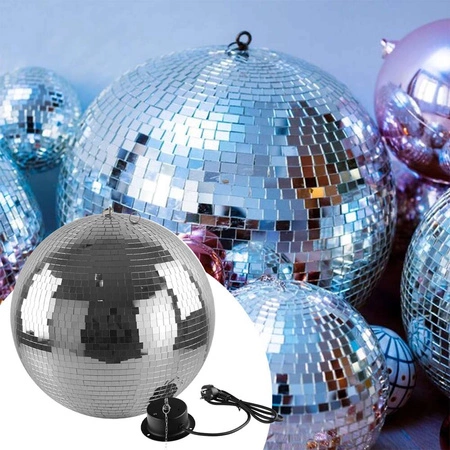 Zestaw: Kula lustrzana 40cm z napędem Firefog + Pinspot LED