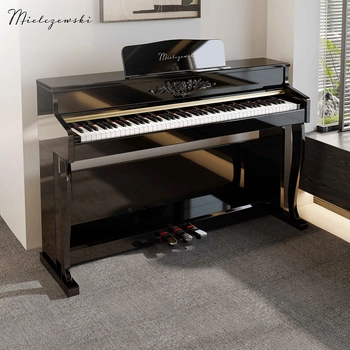 Pianino cyfrowe z mechanizmem młoteczkowym RHAPSODY czarne połysk Mielczewski