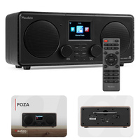 Radio internetowe Foza WiFi Stereo z DAB+ czarne Audizio