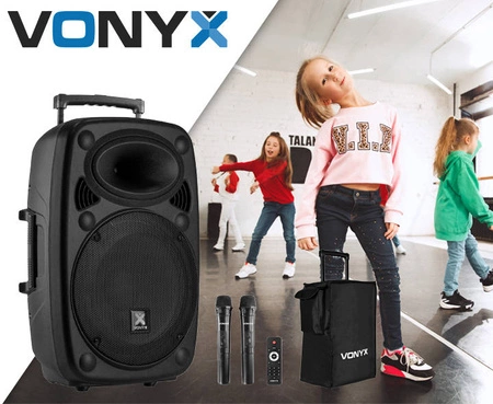 Kolumna z mikrofonami/ nagłośnienie mobilne Verve46 15”Vonyx+ pokrowiec