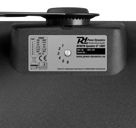 Kolumna instalacyjna 8'' wew/zew 100V BF80TB Power dynamics