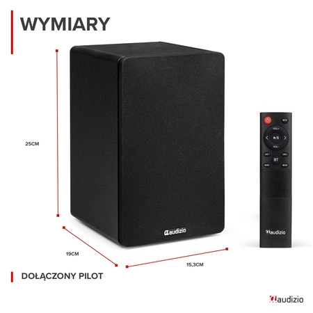 Zestaw aktywnych głośników półkowych KS01 80W, czarny