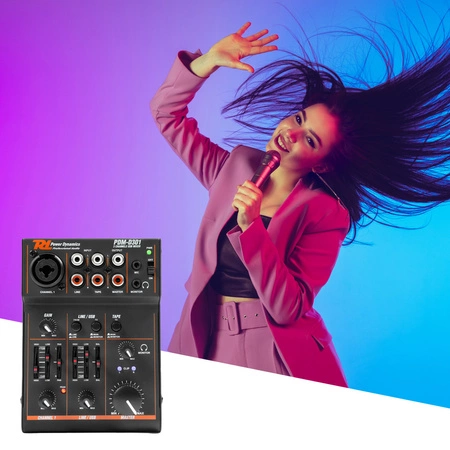 Mikser 2-kanałowy USB Power Dynamics PDM-D301