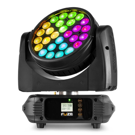 Zestaw 2x Głowa ruchoma Fuze2812 RGBWA-UV zoom DMX Beamz + Case