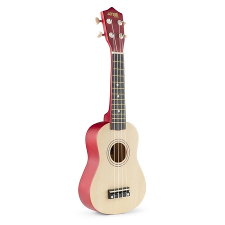 Zestaw: Ukulele sopranowe Max UKEY naturalne+ tuner dwie kostki struny pokrowiec