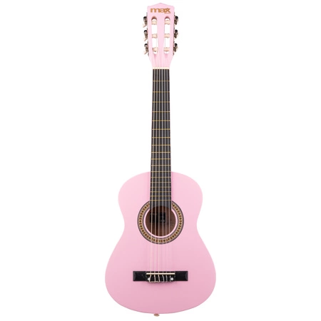 Gitara klasyczna 1/4 dla dziecka różowa SoloArt Max+ akcesoria