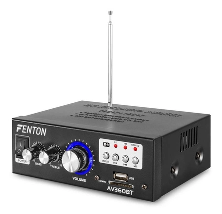 Wzmacniacz 2x 40W BT FM SD USB MP3 Fenton AV360BT