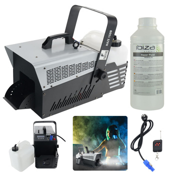 Zestaw: Wytwornica dymu mgły Haze 1500 Firefog+ płyn do dymu 1l