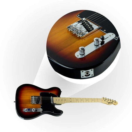 Gitara elektryczna - kompletny zestaw -Golden Guitar TEEG-30 Sunburst Telecaster