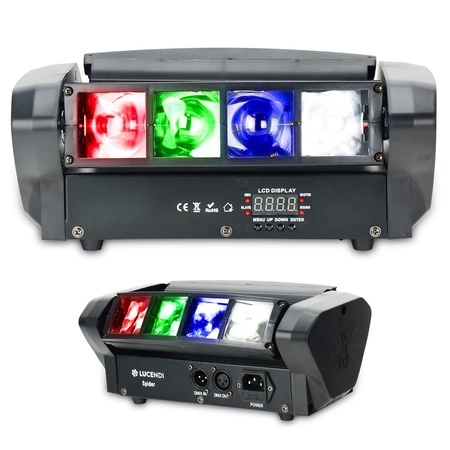 Efekt świetlny ruchomy LED RGBW Spider Lucendi