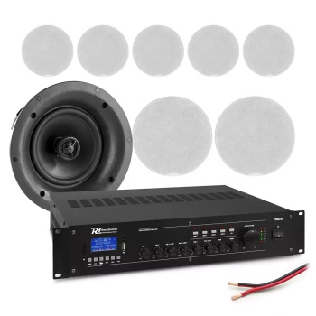 Profesjonalny system głośników sufitowych 8 x 5.25" FCS5 z wzmacniaczem bluetooth