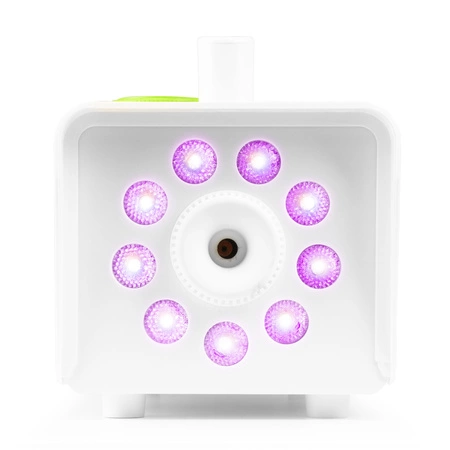 Wytwornica dymu F509LW z efektem LED RGB biała Fuzzix+ płyn gratis