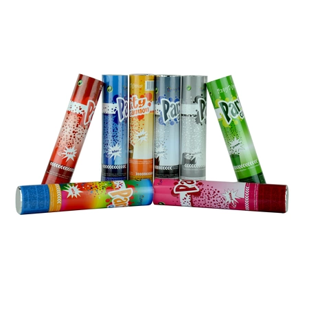 Tuba - wyrzutnia konfetti 20 cm - kolor biały