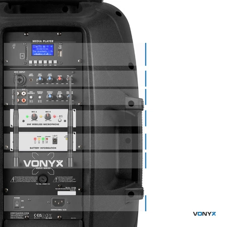 Kolumna z mikrofonami/ nagłośnienie mobilne Verve46 15”Vonyx