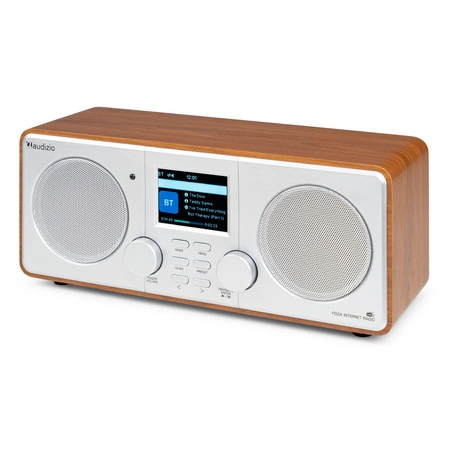 Radio internetowe Foza WiFi Stereo z DAB+ srebrne Audizio