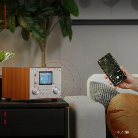 Radio Audizio Vieste DAB+ z subwooferem, srebrne