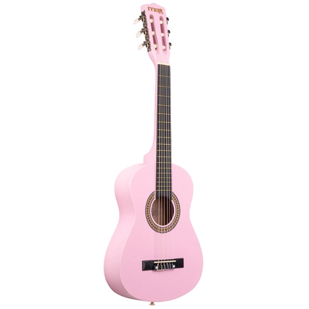 Gitara klasyczna 1/4 dla dziecka różowa SoloArt Max+ akcesoria