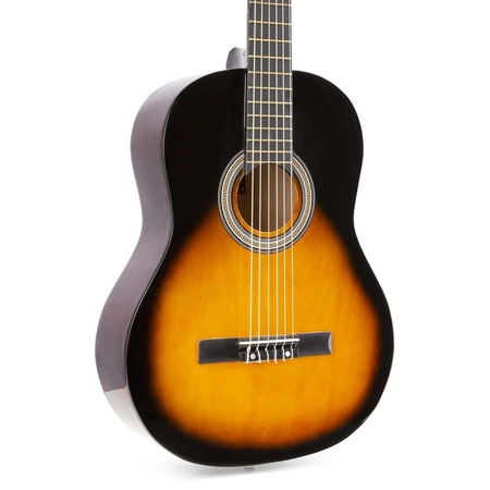 Zestaw: Gitara klasyczna 39'' SoloArt Max sunburst +statyw gitarowy +stojak na nuty +akcesoria