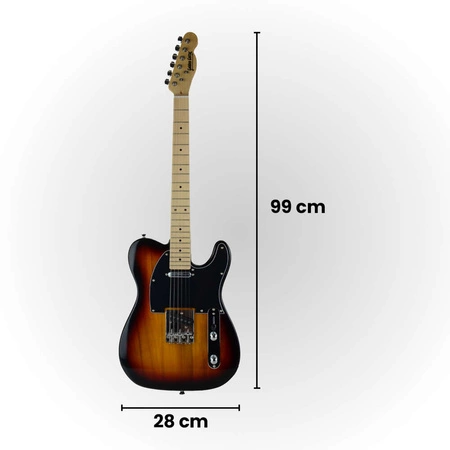 Gitara elektryczna - kompletny zestaw -Golden Guitar TEEG-30 Sunburst Telecaster