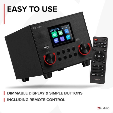 Radio Audizio Vieste DAB+ z subwooferem, czarne