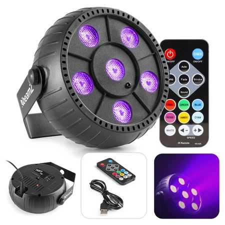 Zestaw: 4x Reflektor bateryjny ultrafiolet Beamz