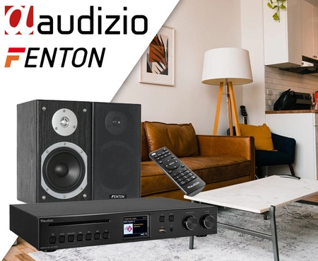 Radio internetowe Brescia DAB+ FM CD BT Audizio+ 2szt kolumn pasywnych+ okablowanie