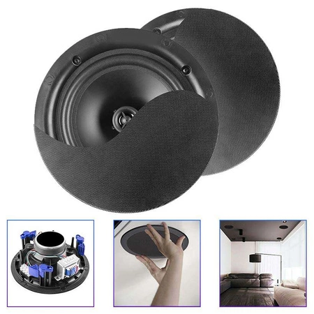 Głośnik sufitowy niskoprofilowy 100V 8" 40W czarny NCSP8