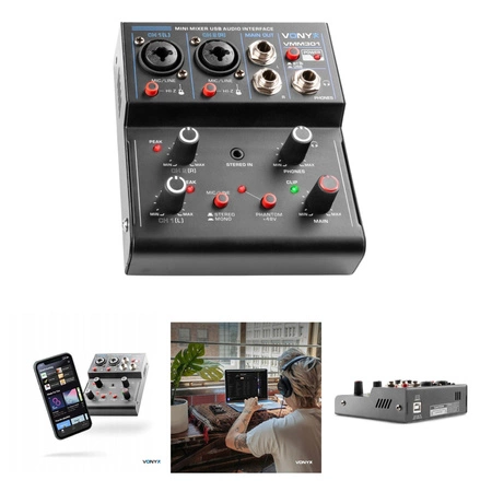Mikser 3-kanałowy USB VMM301 Vonyx