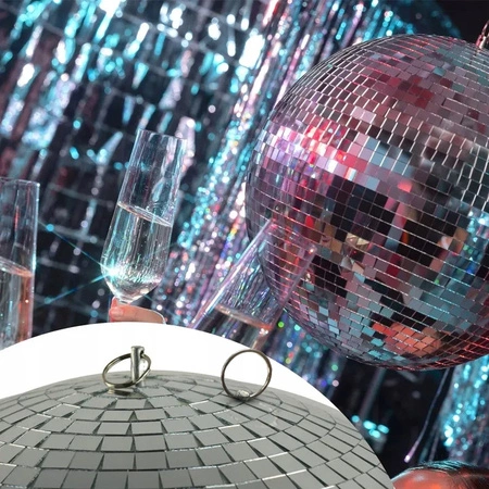 Zestaw: Kula lustrzana 50cm z napędem Firefog + Pinspot LED