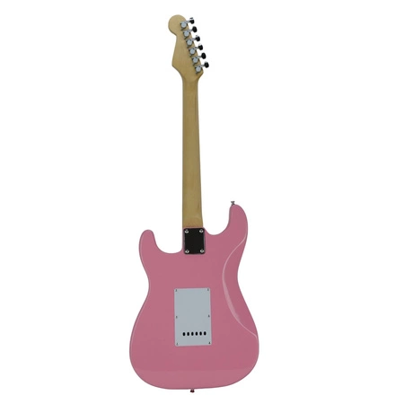 Gitara elektryczna - kompletny zestaw -Golden Guitar STEG-20 Różowa Stratocaster