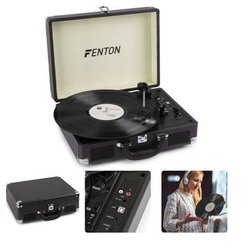 Gramofon w walizce RP115C Fenton grafitowy