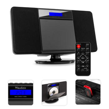 Miniwieża HIFI Nimes CD tuner FM BT USB czarna