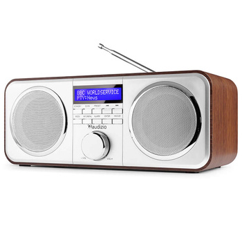 Radio cyfrowe stereo FM DAB+ Audizio Novara srebrne