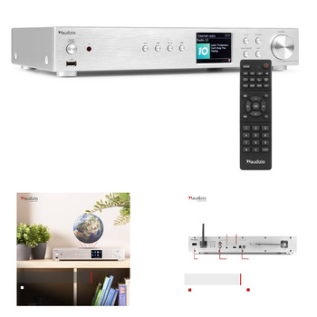 Radio internetowe Adria WiFi DAB+ BT srebrny