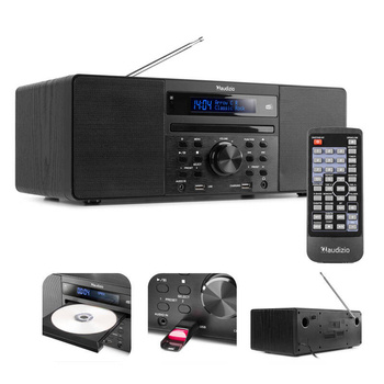 Radioodtwarzacz PRATO ALL-IN-ONE USB CD / DAB+ czarny Audizio